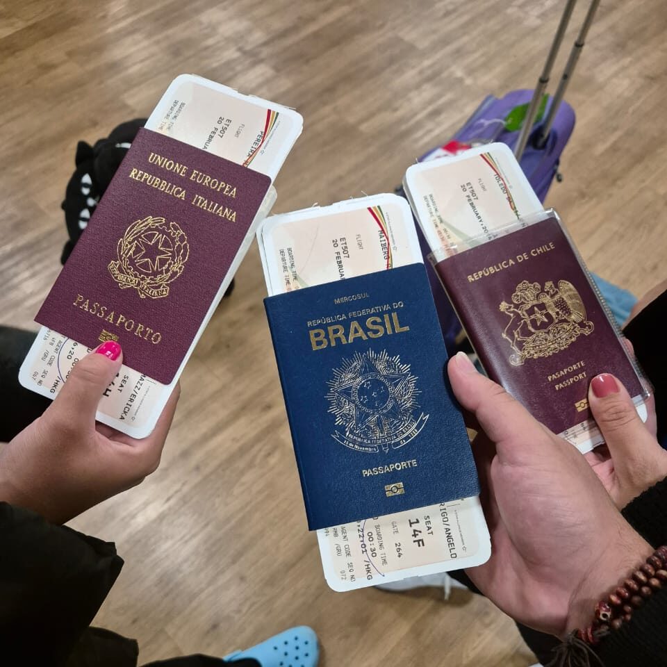 Antes do Intercâmbio na China, no aeroporto Internacional de São Paulo - Guarulhos. 